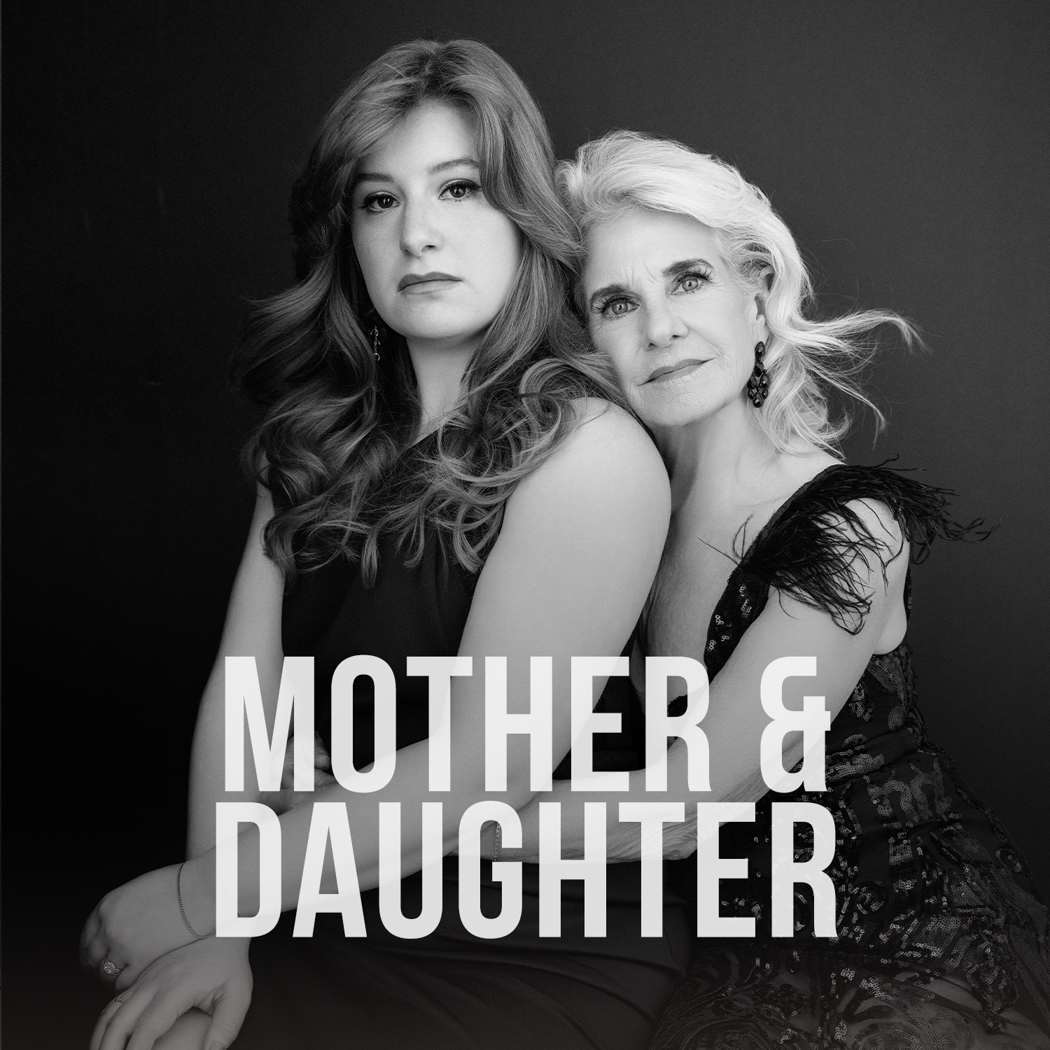 Mother and daughter studio portrait photography